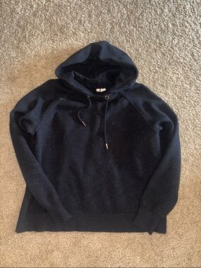 Cozy Black Hooded Sweater MOTH Anthropologie